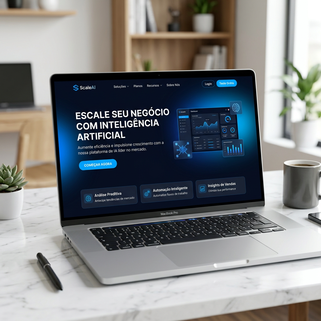 Landing page para empresa de IA: Escale seu negócio