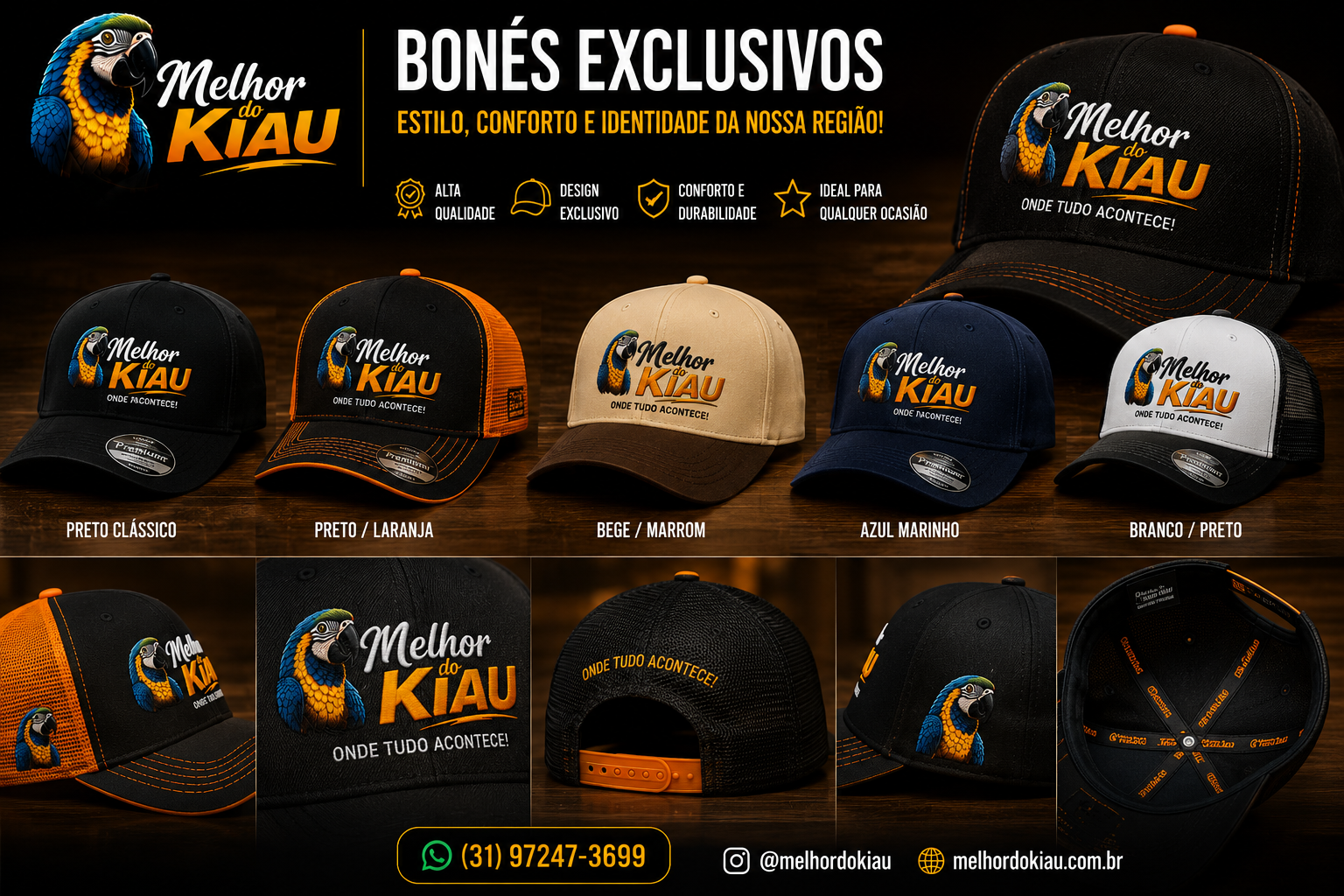 Catálogo de bonés Melhor do Kiau