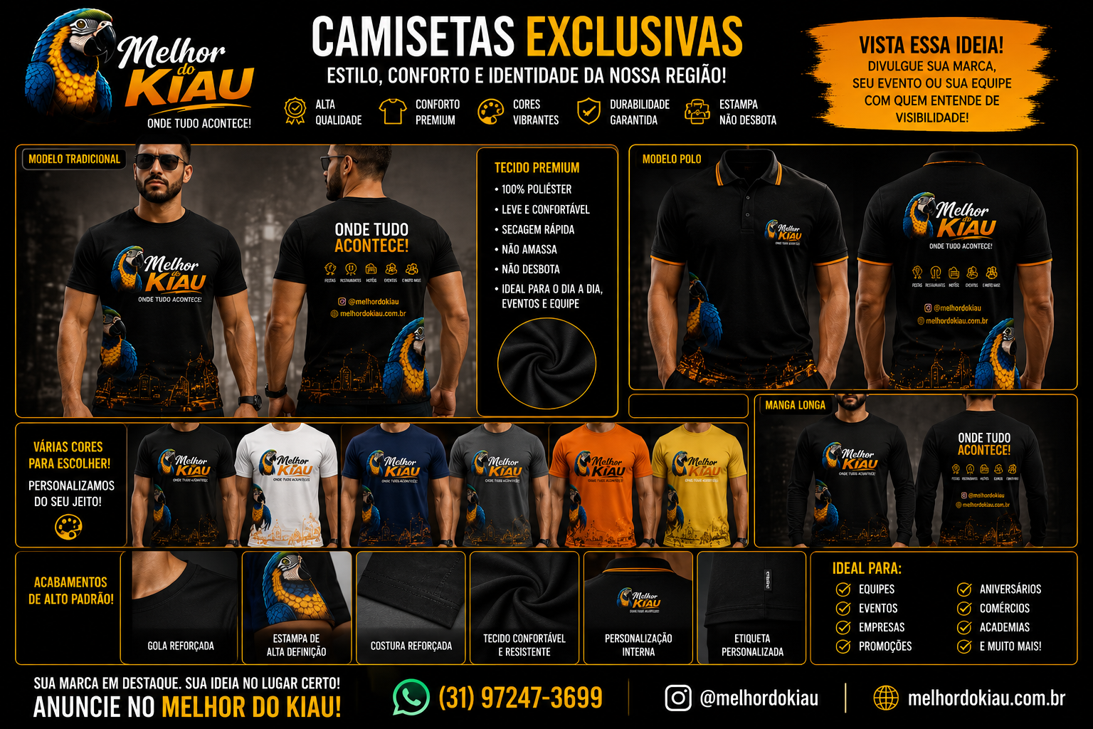 Catálogo de camisetas Melhor do Kiau