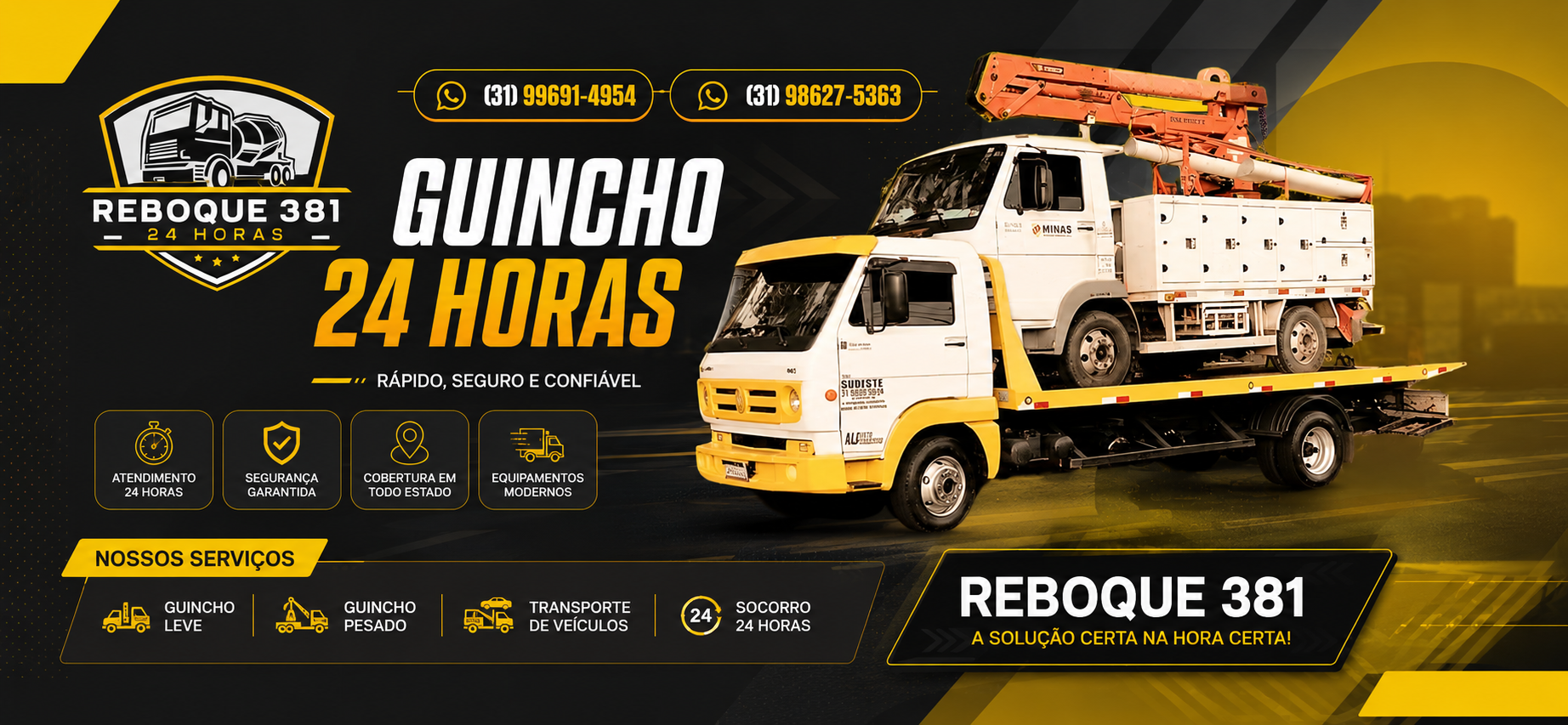 Banner Reboque 381 Guincho 24 horas