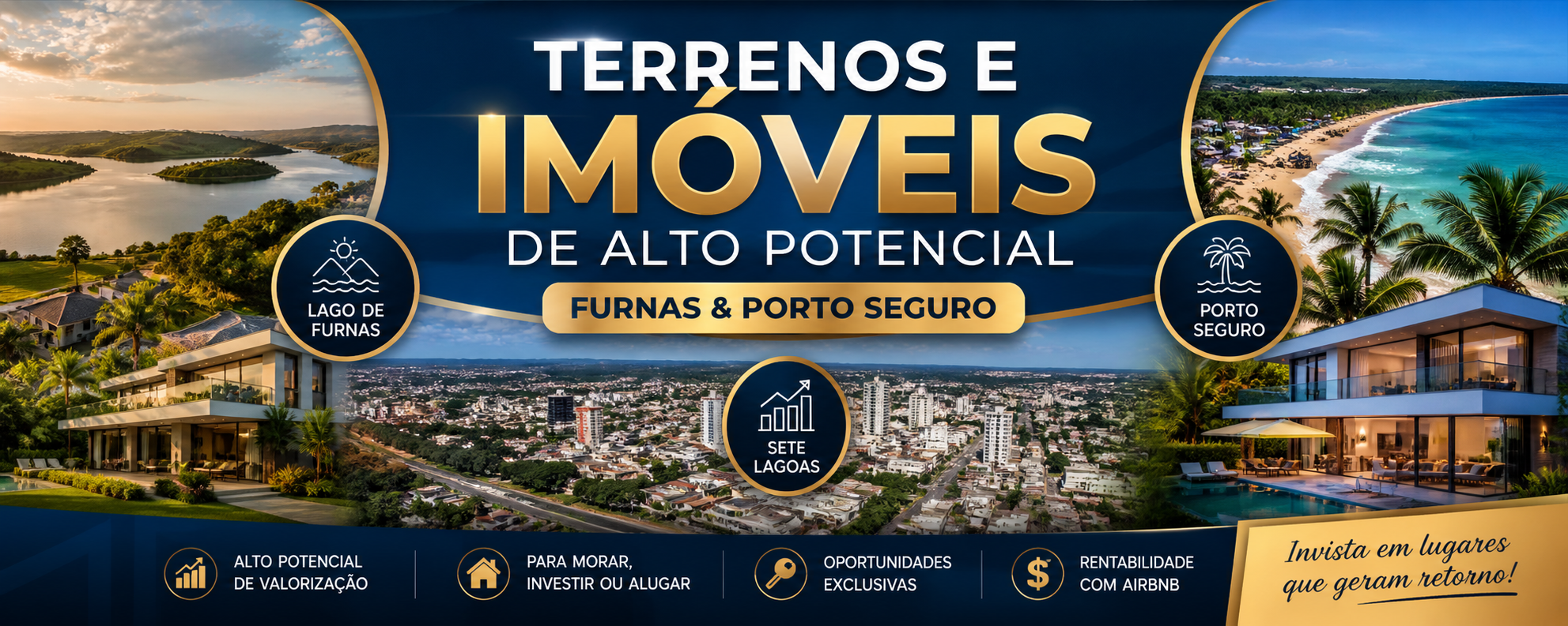 Banner imóveis de alto potencial Furnas e Porto Seguro