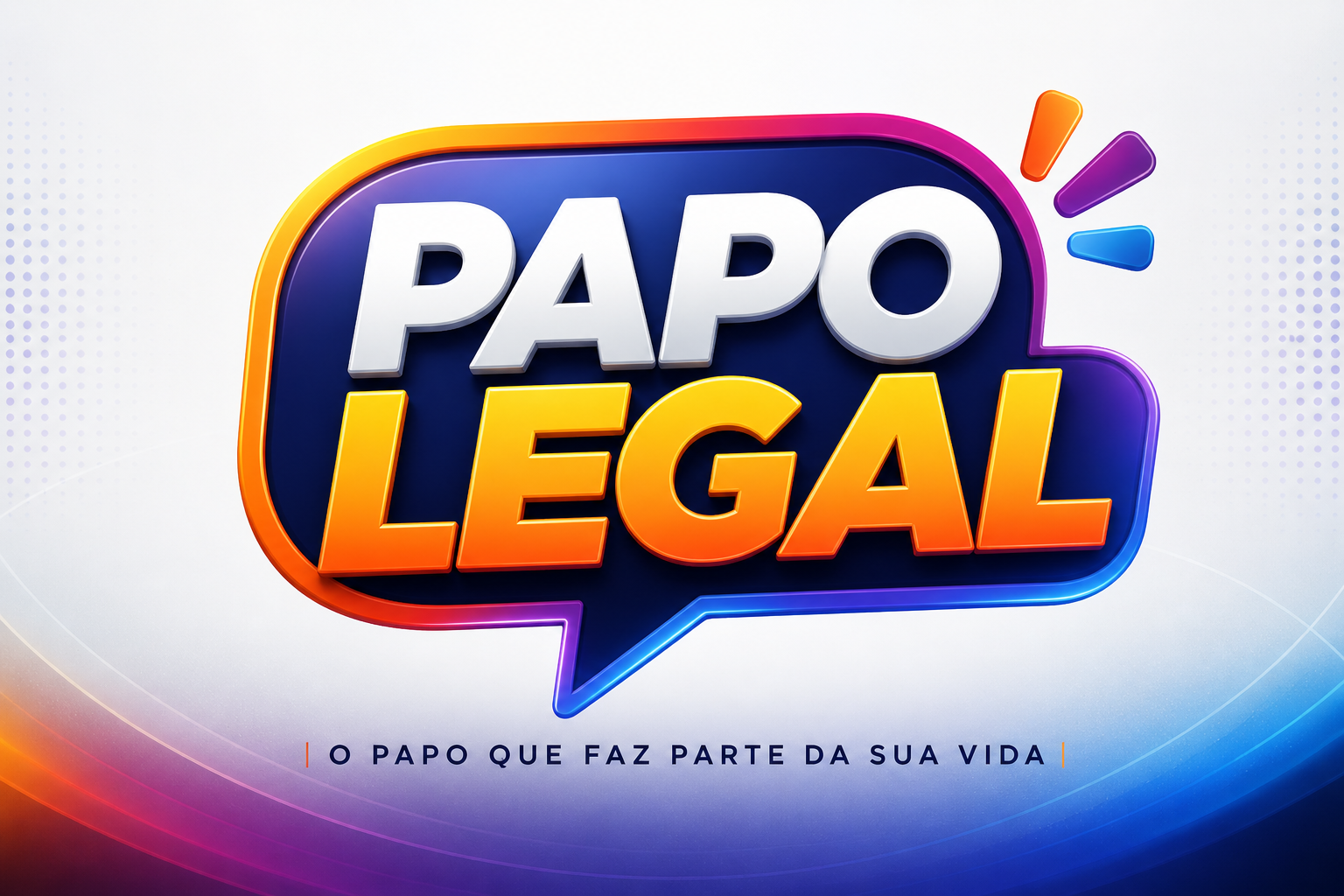 Logomarca 3D do programa Papo Legal